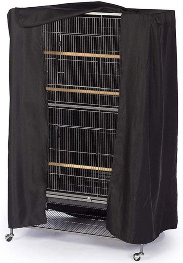 Papageaikäfig-Verdunkelung - Dichte Abdeckung für Papageaikäfige - Nachthülle für Papageaien - 210D Oxford-Stoffabdeckung - Maße 104*69*122cm...
