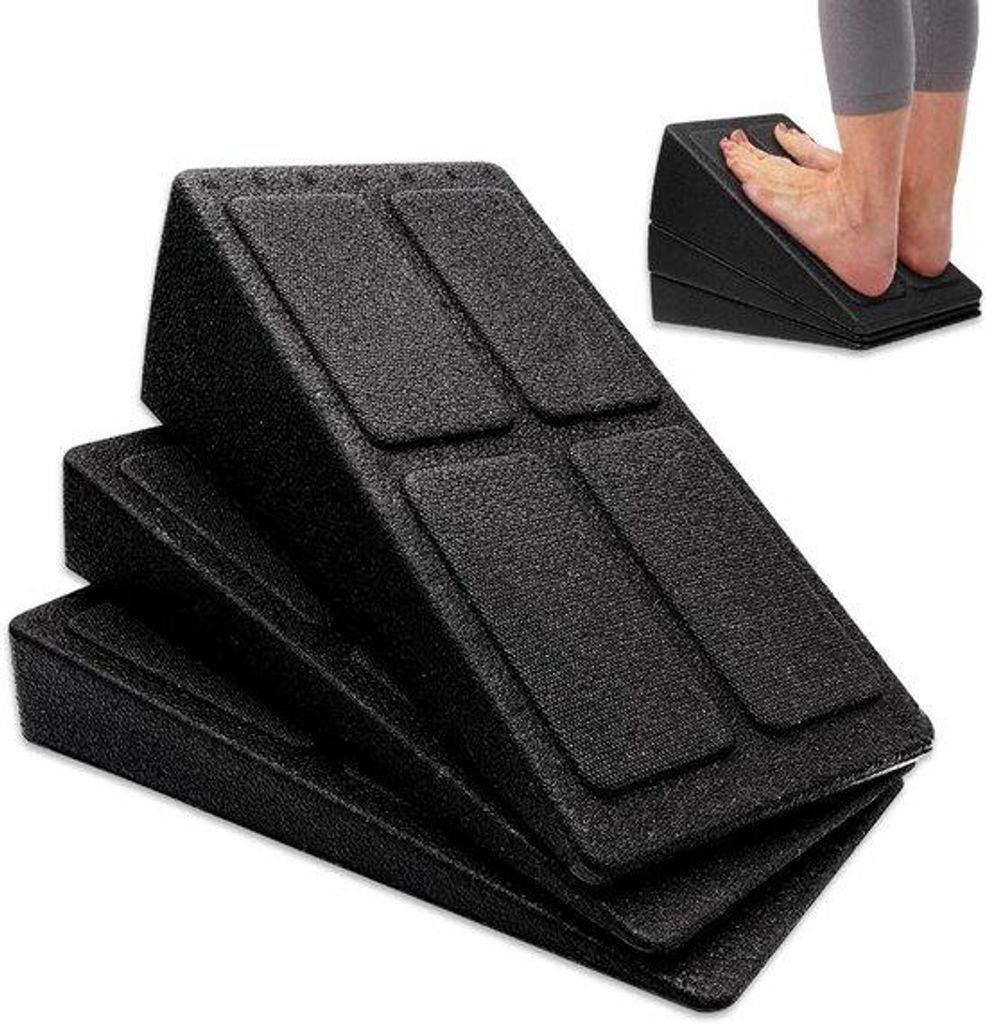 Fysiotherapie- en Yoga-Stellwand, Set van 3, Slant Boards voor Rekken, Fysiotherapie und Yoga, Reduziert Muskelschmerzen und Entzündungen in den B...