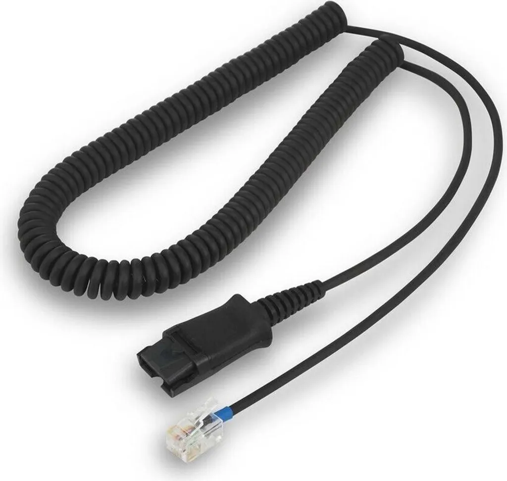 Cordon Jabra QD Spiralé 2m - Solution Anti-Nœuds pour Micro-Casque