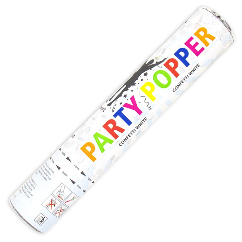 Party Popper weißes Konfetti