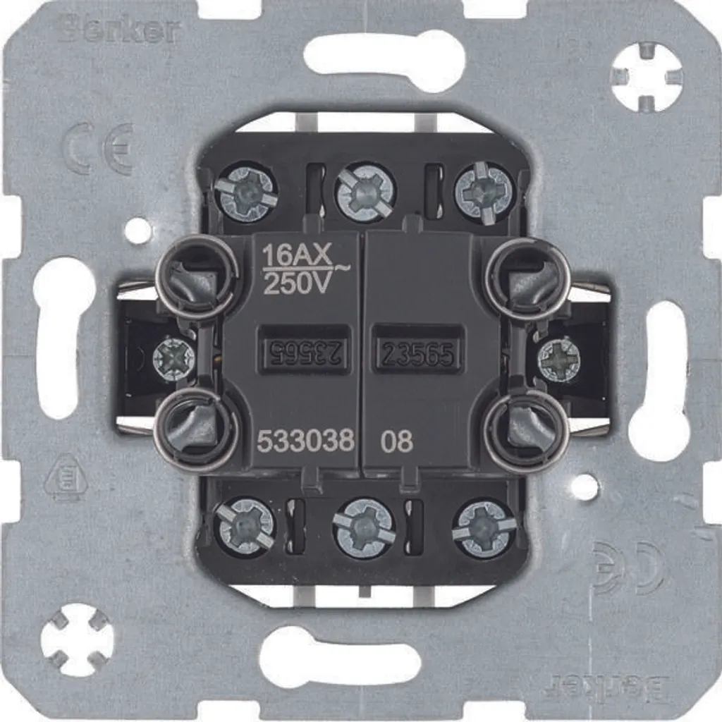 Mécanisme Berker 53303808 pour commande de deux points lumineux séparés