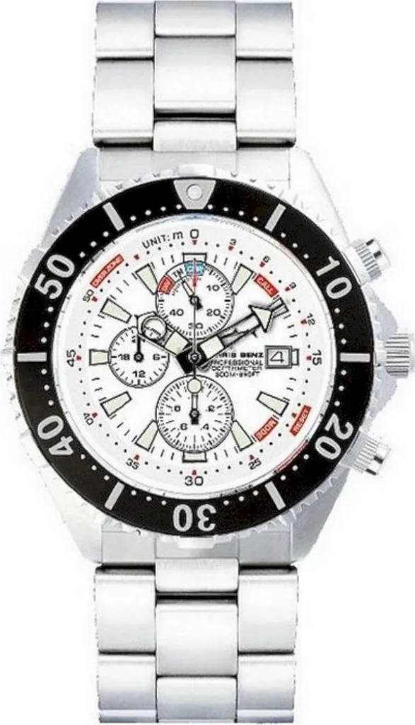 Montre Chris Benz CB-C300-W-MB pour la Plongée et le Nautisme Blanc