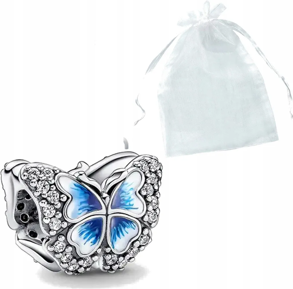 Ciondolo Farfalla Blu Luxury - Argento 925 e Cristalli di Alta Qualità