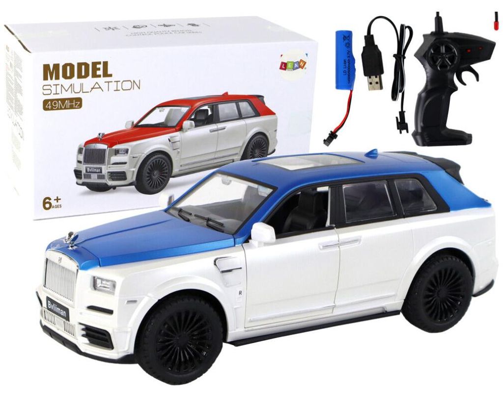 LeanToys RC Auto 1:20 Weiß-Blau ferngesteuert Produktbild 