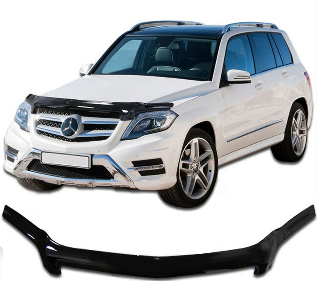 SCOUTT | Motorhaube Windabweiser Insekten Steinschlagschutz Für Mercedes GLK 2012-2016, Aerodynamisch, Einfache Montage, Getönt, Spezielle Halter...