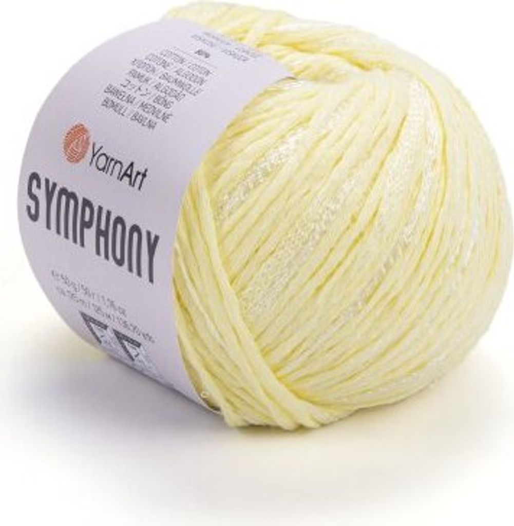 YarnArt Symphony Wolle Cytryna: 80% Baumwolle, 125m/50g, Produktbild
