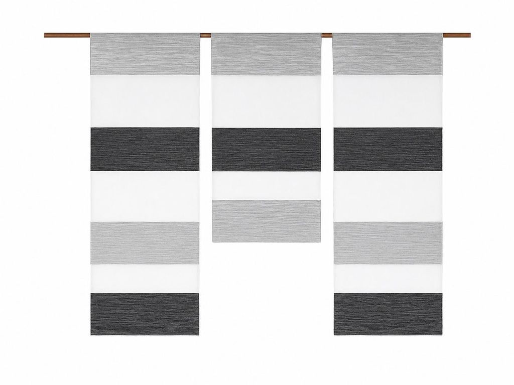 Design Mini Flächenvorhang Set anthrazit grau Produktbild 
