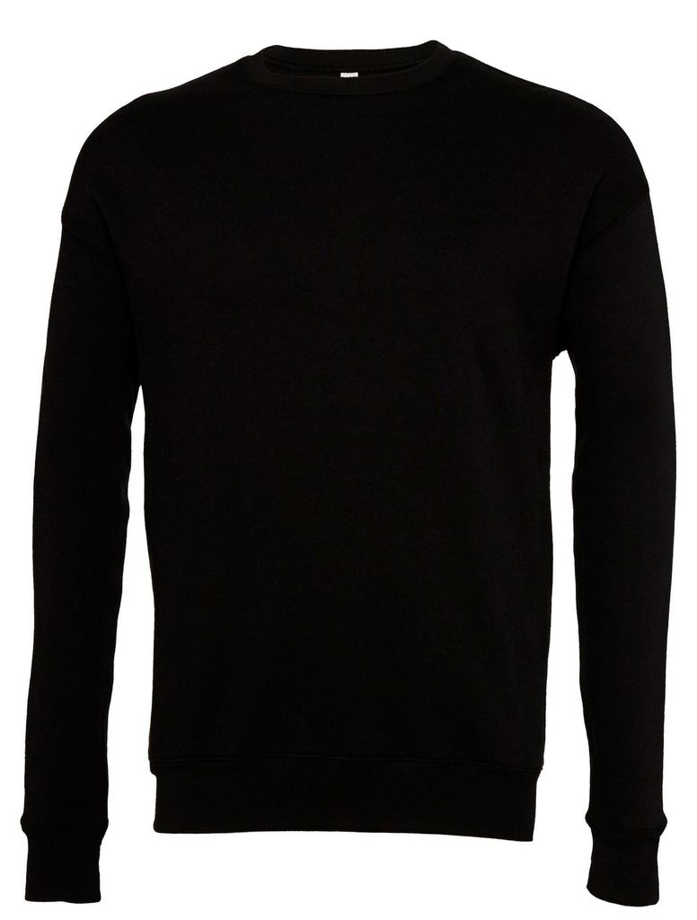 Bella + Canvas - Fleece-Oberteil Überschnittene Schulter für Herren/Damen Uni FK2143 (XXL) (Schwarz)