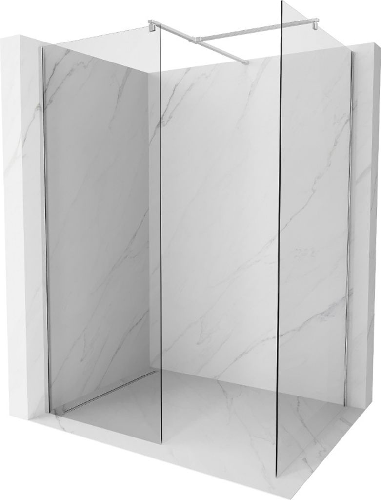 Mexen Kioto Duschwand Walk-in 145 x 110 cm, transparent, chrom - 800-145-202-01-00-110