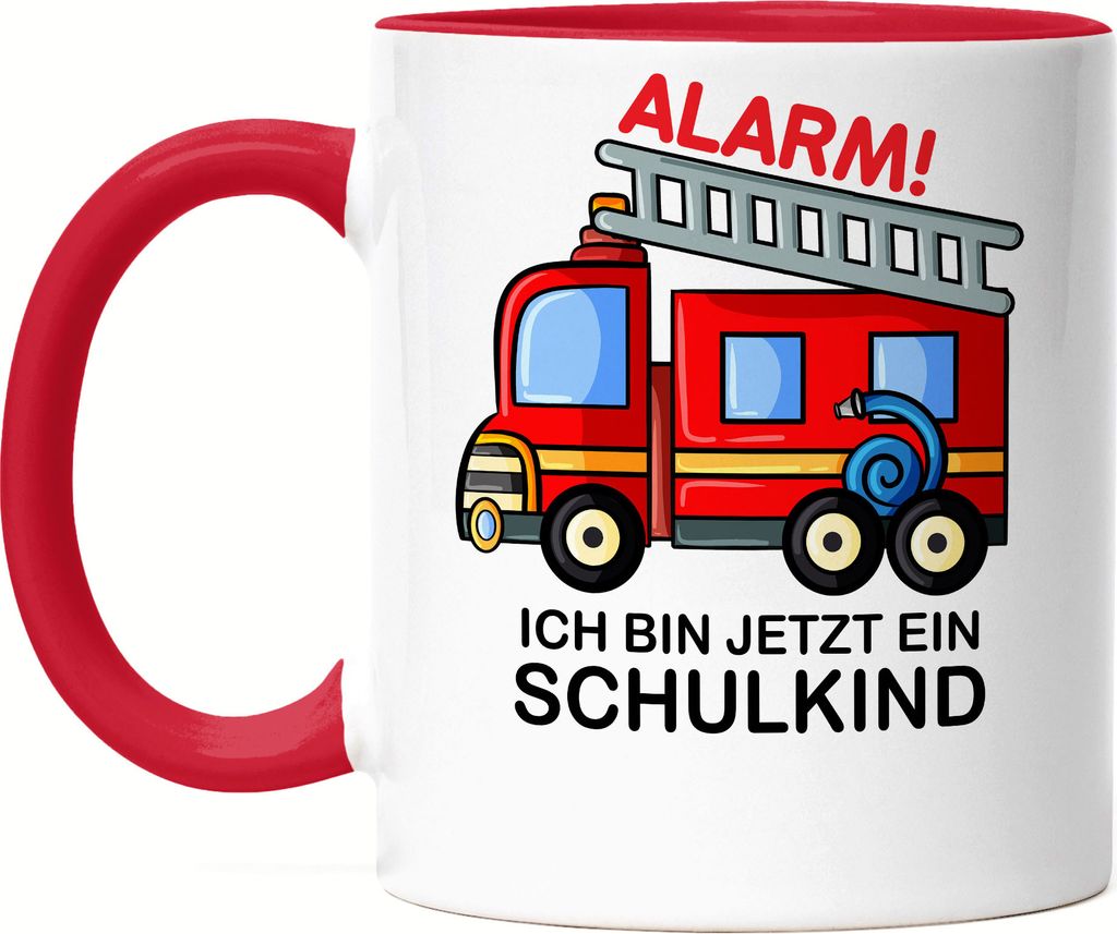 Alarm Ich Bin Jetzt Ein Schulkind Tasse Rot Rotes Produktbild 