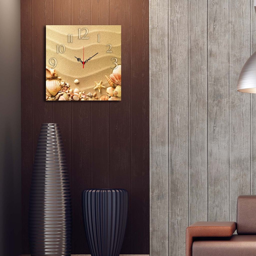 Opviq, Msk- HMA3175, Bunt, Wanduhren, 40 x 40 cm, 100% MDF Produktbild 