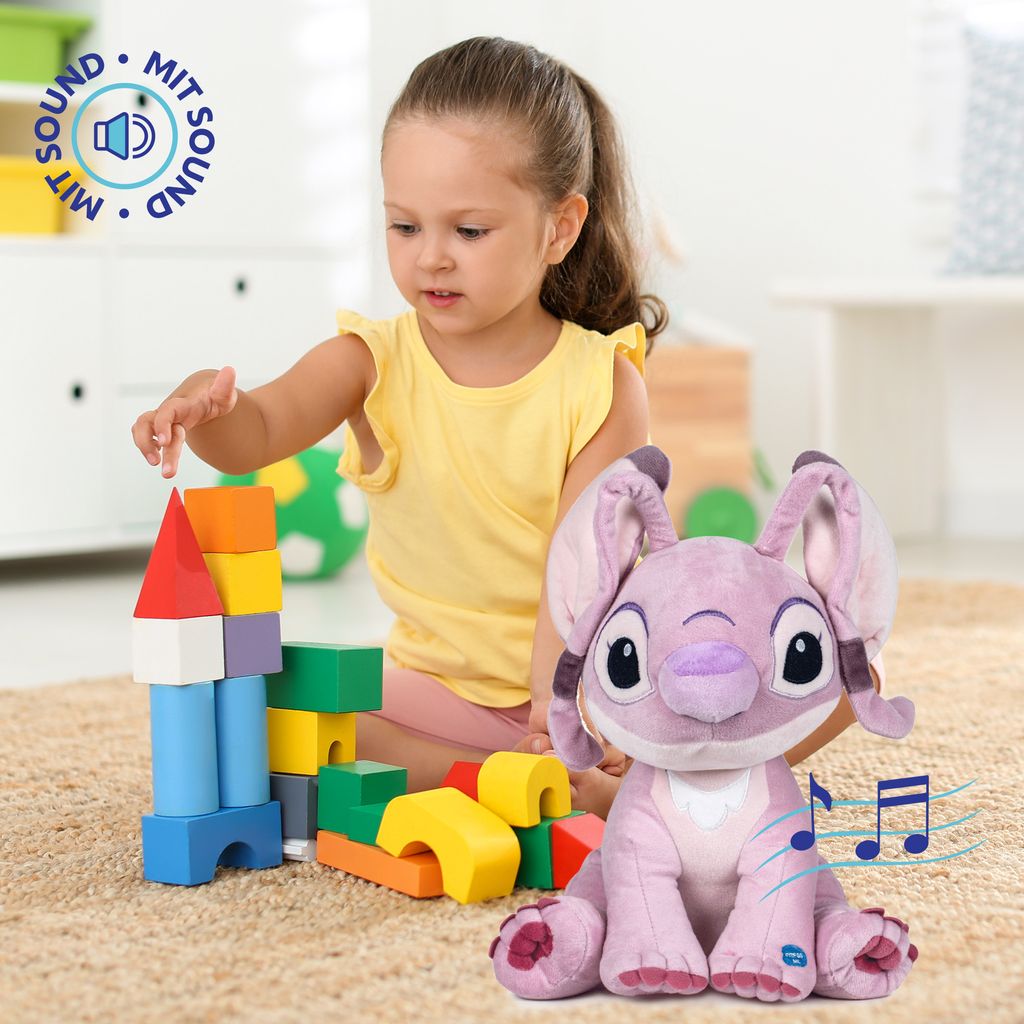 Disney Angel With Sound 40 Cm Stitch-teddy Rosa  Rosa One Produktbild 5