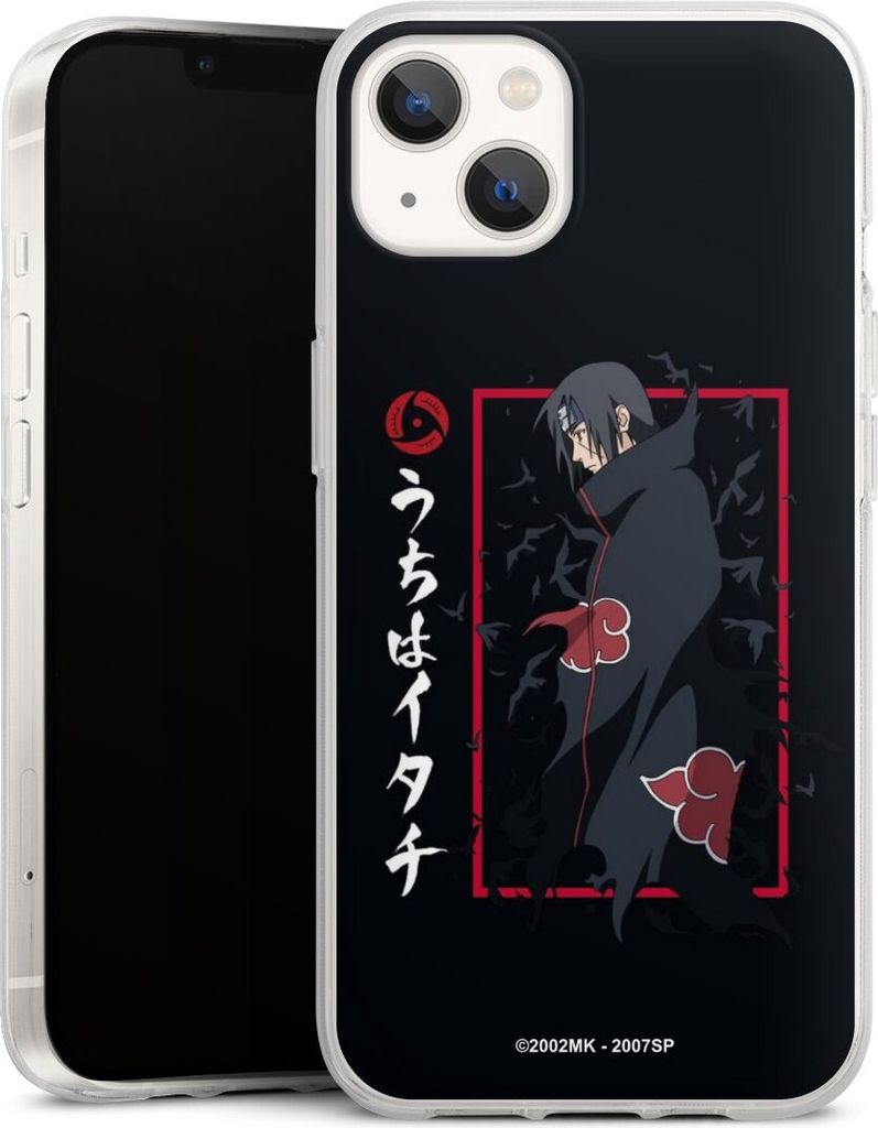 DeinDesign Handyhülle für Apple iPhone 13 Silikon Hülle Case Smartphone Schutzhülle Naruto Shippuden Offizielles Lizenzprodukt Itachi Uchiha