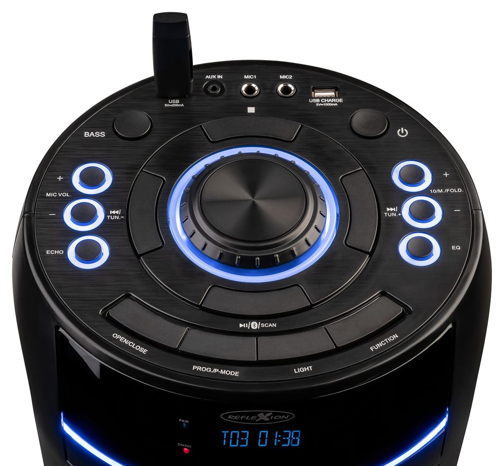 Reflexion PS10BTCD sw – głośnik imprezowy 480 W z Zdjęcie produktu 