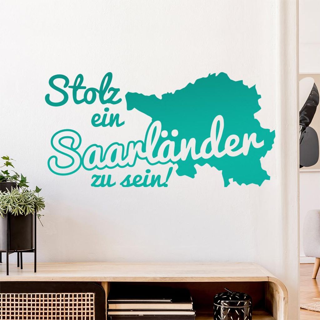 Saarländer Saarland Stolz Wandtattoo Wandaufkleber Wall Sticker - Dekoration, Küche, Wohnzimmer, Schlafzimmer, Badezimmer