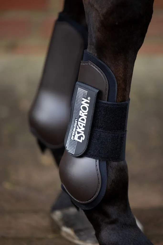Eskadron Protection Boots Darkbrown - Guêtres Basic Taille Pony Marron