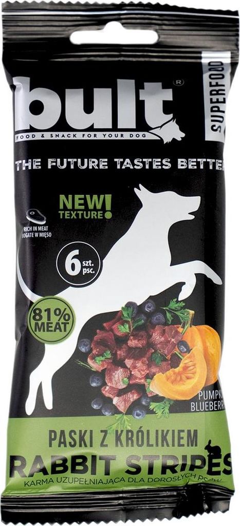Bult | Tasty Strips Superfoods - Coniglio - 300 g - 6 pezzi Immagine del prodotto 