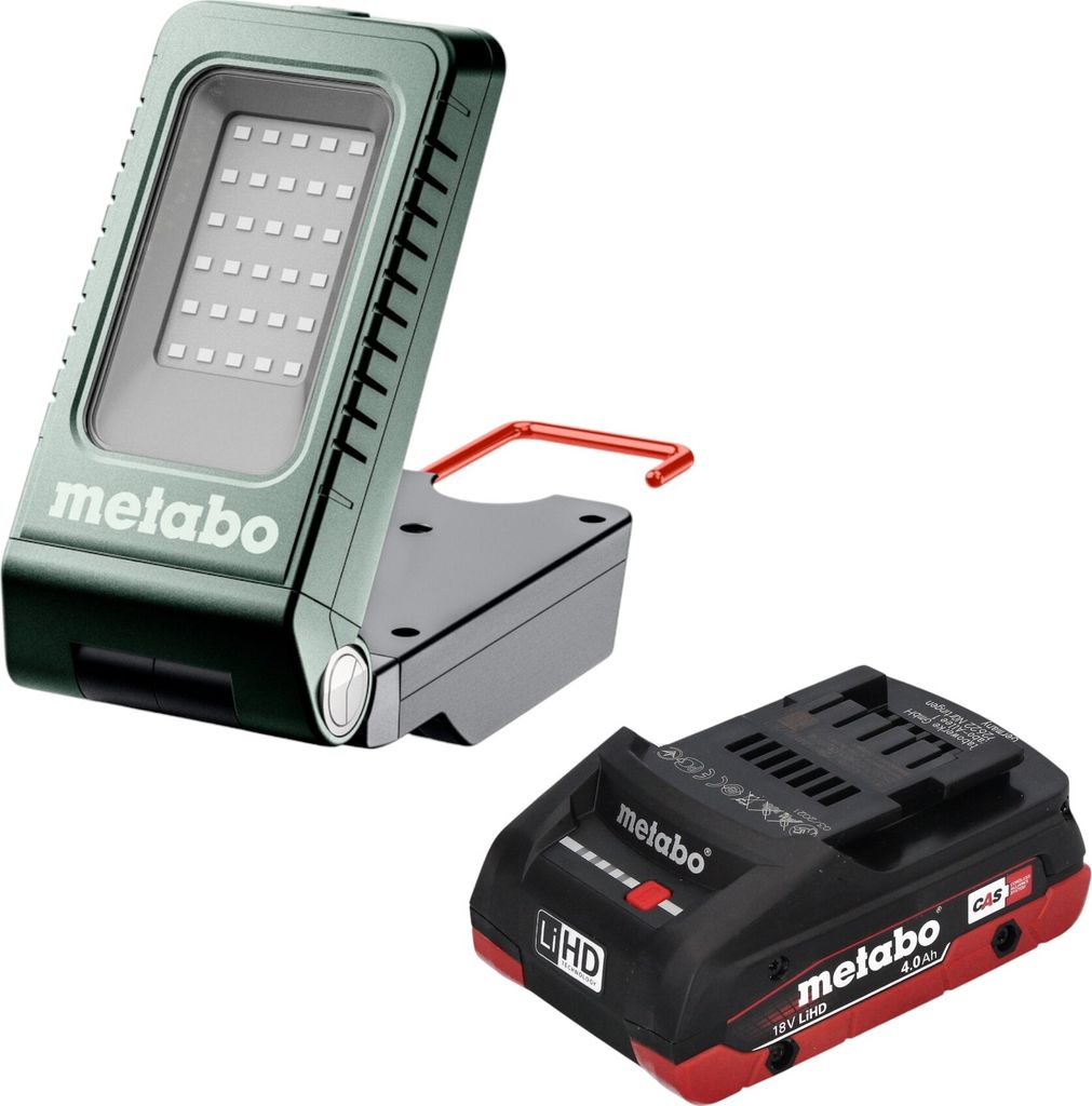 Metabo BSA 18-1000 Akku Baustrahler 18 V 1000 lm + 1x LiHD Akku 4,0 Ah - ohne Ladegerät