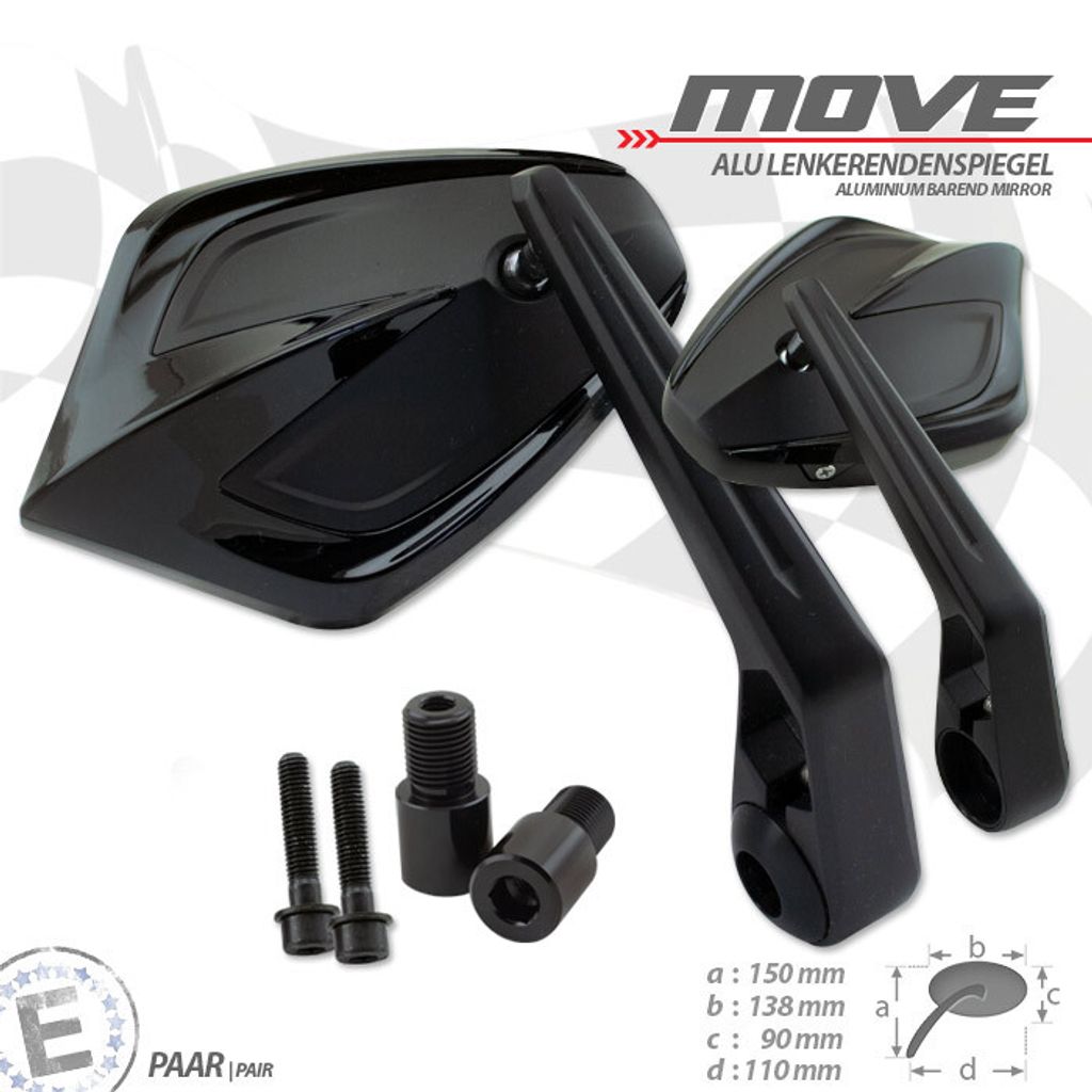 Lenkerendenspiegel MOVE M16 passend für Yamaha schwarz