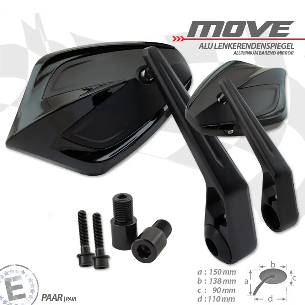 Rétroviseur MOVE M16 noir pour Yamaha : fini les vibrations et angles morts