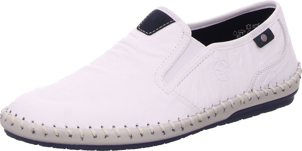 Rieker Herren Halbschuhe Slipper B4551-81, Größe:44 EU, Farbe:Weiß