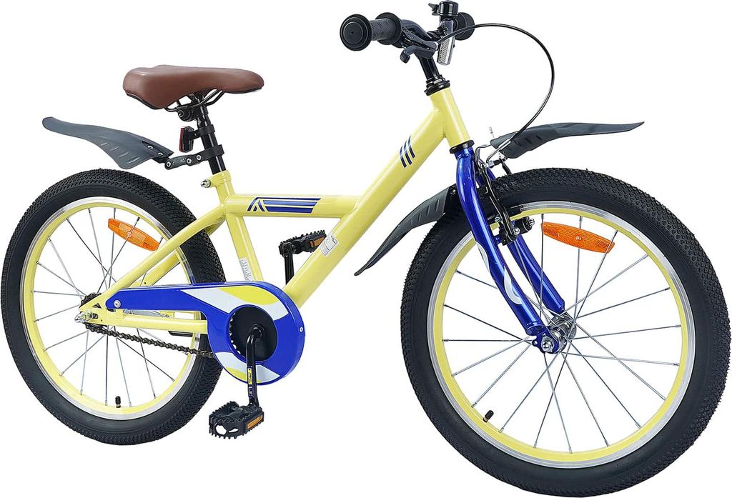vidaXL Kinderfahrrad 18 Zoll für 5-7 Jahre alt Gelb
