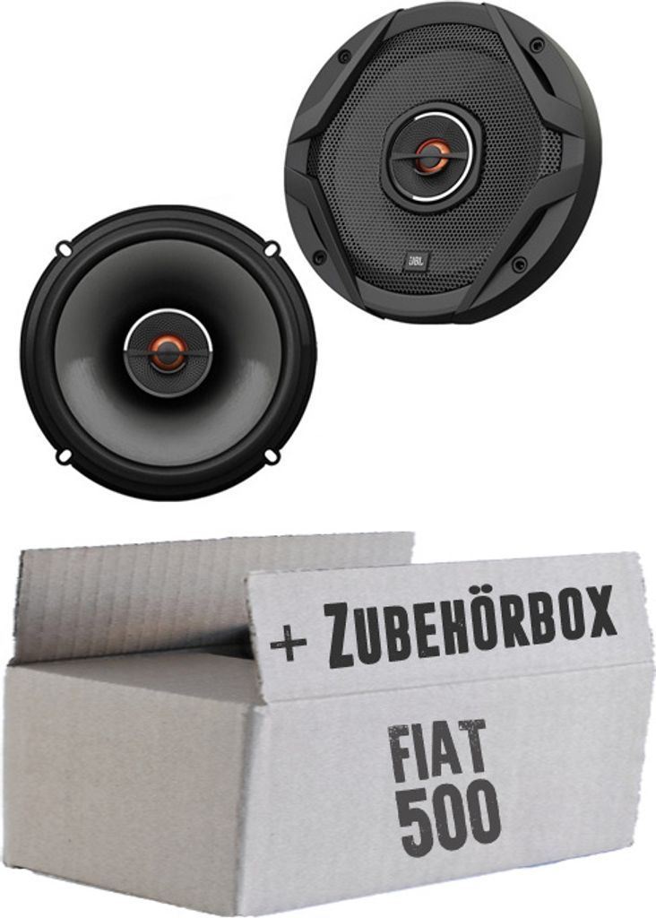JBL GX602 | 2-Wege | 16,5cm Koax Lautsprecher - Einbauset passend für Fiat 500 Front - justSOUND