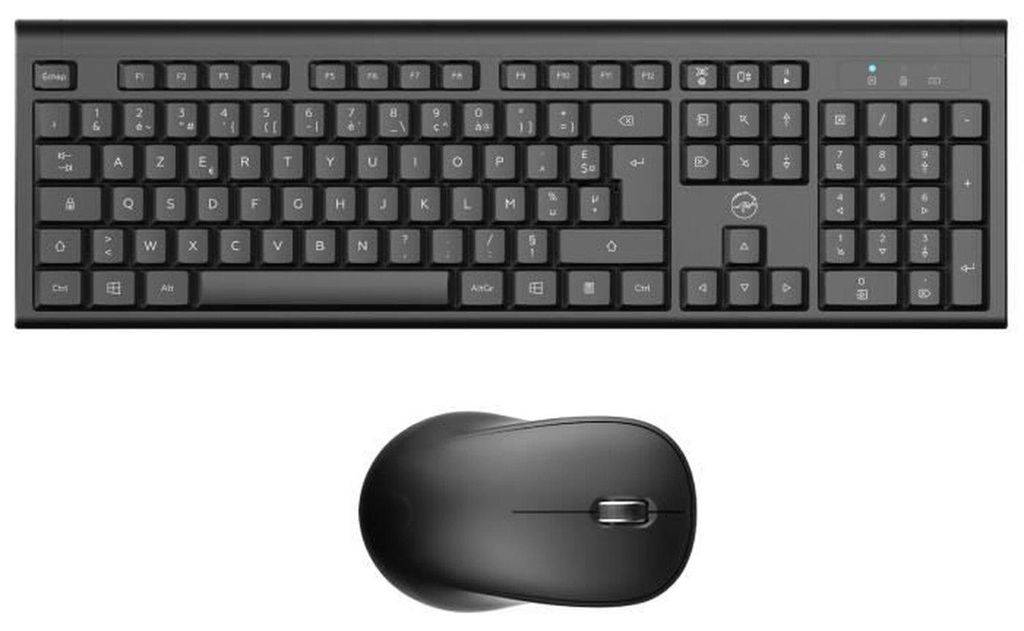 Alpha Tastatur und Maus – Ergonomische kabellose Tastatur und Maus mit integriertem Nummernblock