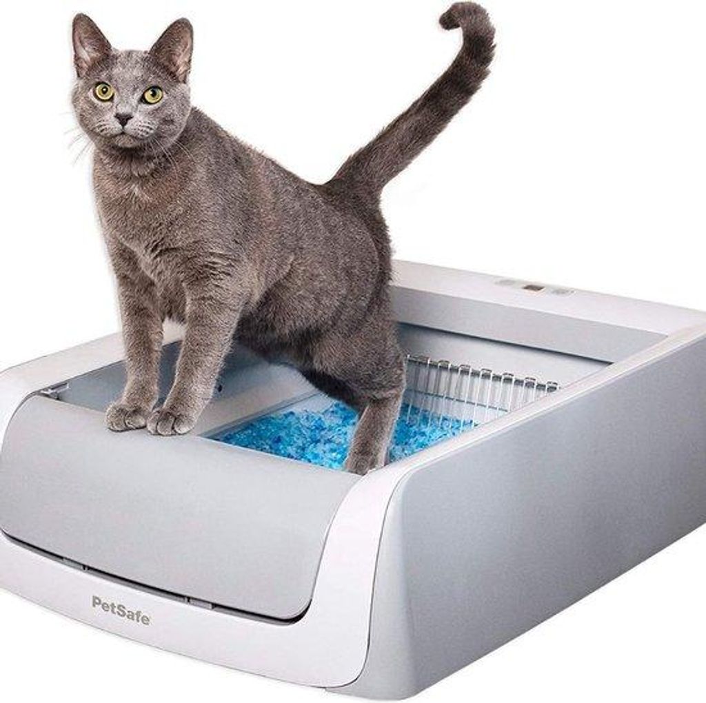 Katzenklo Selbstreinigend - Automatisches System mit Einwegkorb und Kristallschuttablatt - Hygienisch und absorbiert - 2. Generation