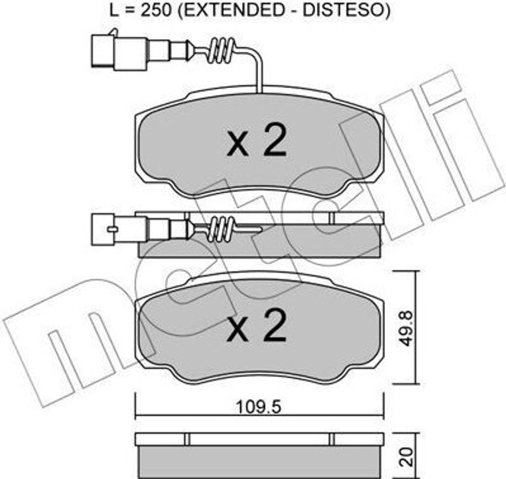 METELLI Bremsbeläge Satz Hinten Bremsklötze für NISSAN Cabstar (F24M, F24W) 22-0532-1