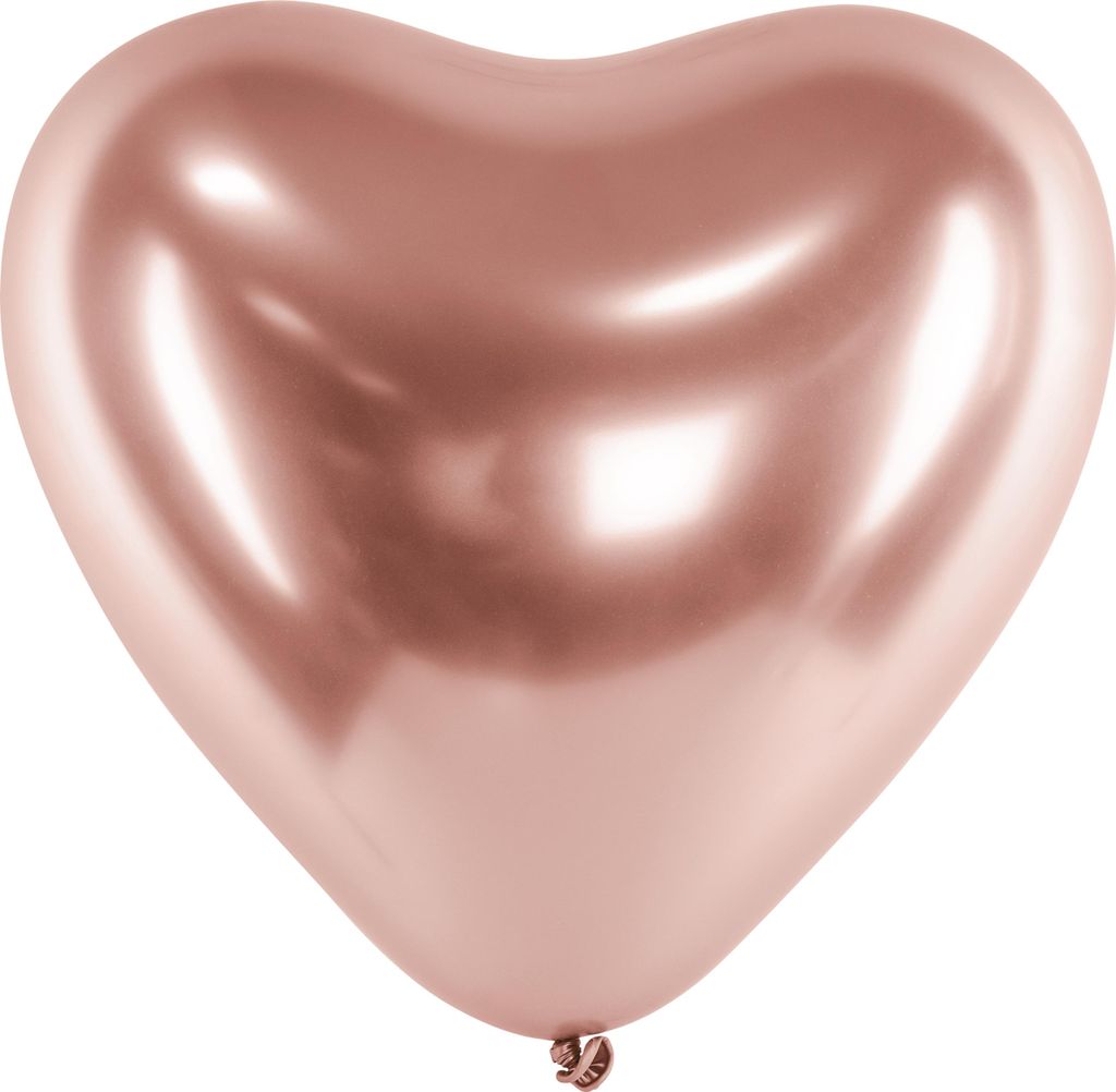 50 Stk. Herz Luftballon Ø30cm "Glossy" | Rosegold Produktbild 