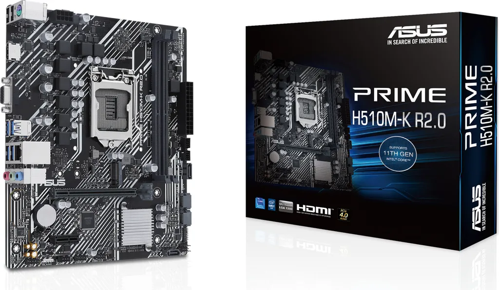Carte mère ASUS H510M-K R2.0 pour PC de bureau et bureautique LGA1200