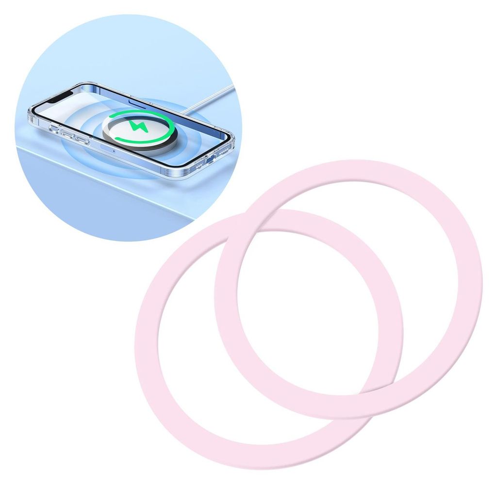 Joyroom Metall Telefon Magnet Ringe Set 2St. Rosa Produktbild 