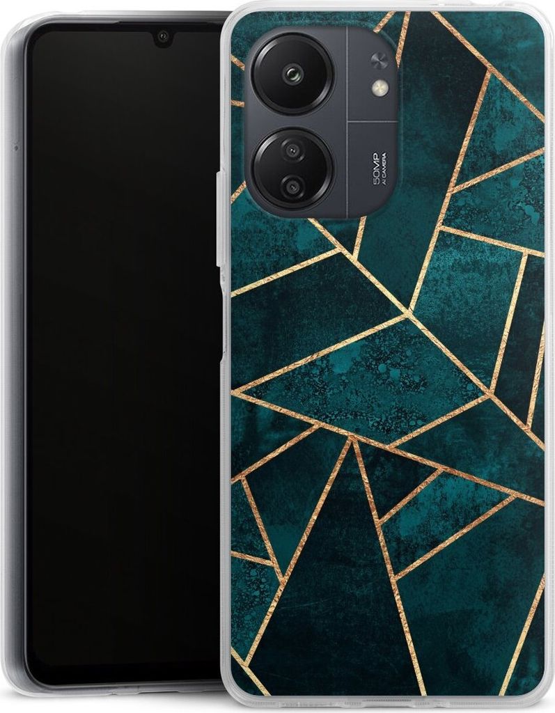 DeinDesign Handyhülle für Xiaomi POCO C65 Silikon Hülle Case Smartphone Schutzhülle Elisabeth Fredriksson Gold & Kupfer Stein