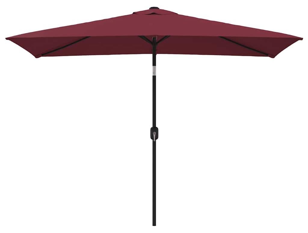vidaXL Slunečník s kovovou tyčí 300x200 cm Bordeaux červená Obrázek produktu 