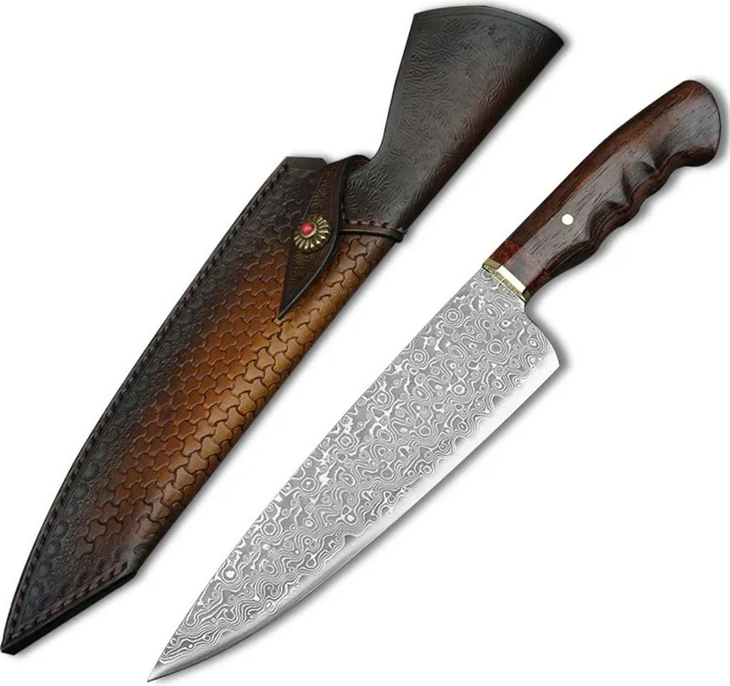 MASTERPIECE Seiko Damast Küchenmesser - Handgefertigtes Damaszenerstahl-Messer KP26709