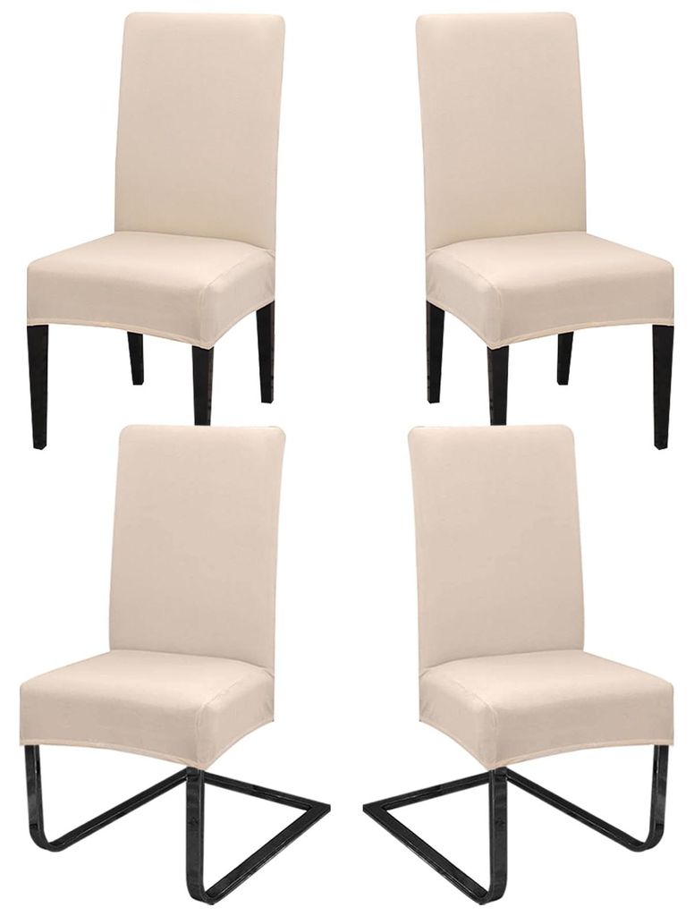 Stuhlhussen, 4er-Set, für Freischwingerstühle, abnehmbar und waschbar, aus Elasthan, universelle Stretch-Stuhlhussen für Esszimmer, Hotels, Küc...