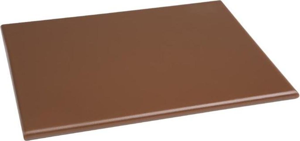 Hygiplas Schneidebrett klein aus Polyethylen in braun für Wurst und Gebratenem