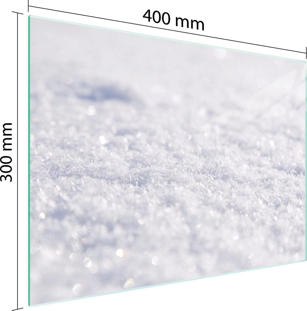 Schneidebrett Herdabdeckplatte Multiglasschneidplatte 40x30 cm Stoff Weiß