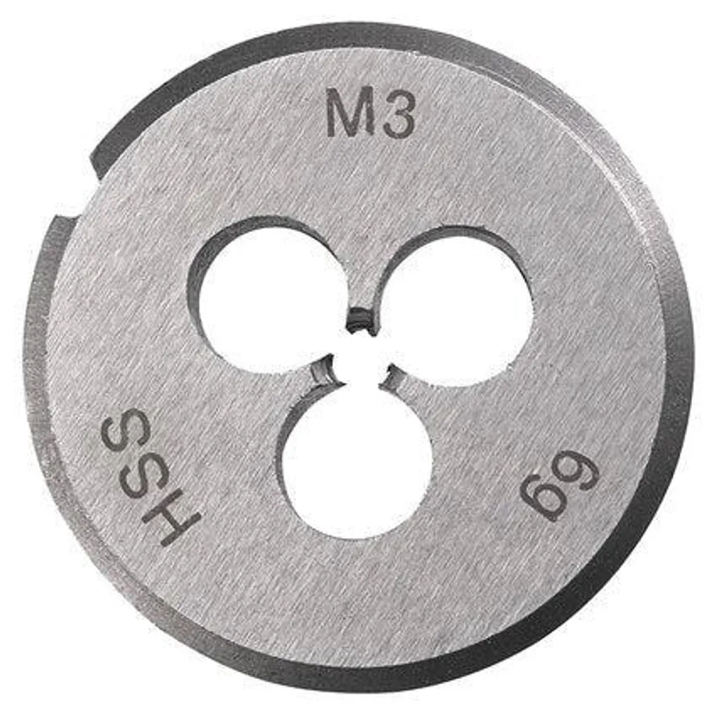 Filière de coupe kwb 444010 M10 pour filetage extérieur précis en acier