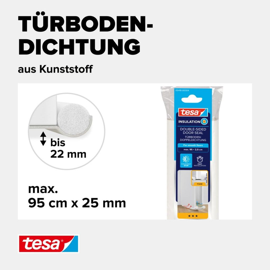 TESA 05418-00004-02, Drzwi, Bezszkieletowy, Pod drzwiami, Zdjęcie produktu 