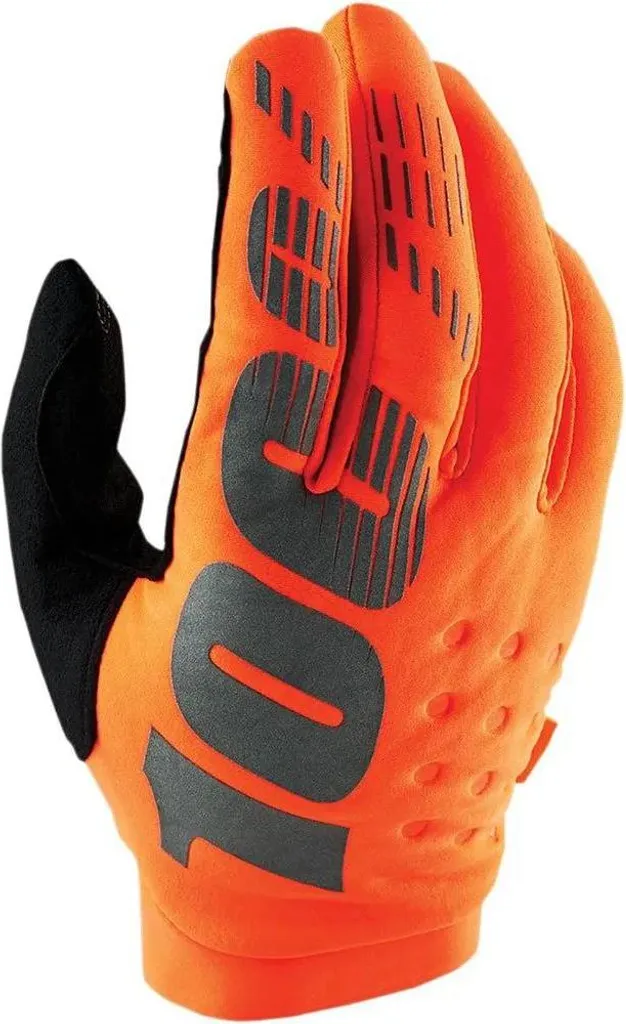 Gants de motocross enfant 100% Brisker Orange S pour VTT et Enduro