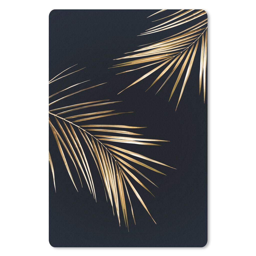 MuchoWow® Mauspad Mousepad Blätter - Pflanzen - Gold - Produktbild 