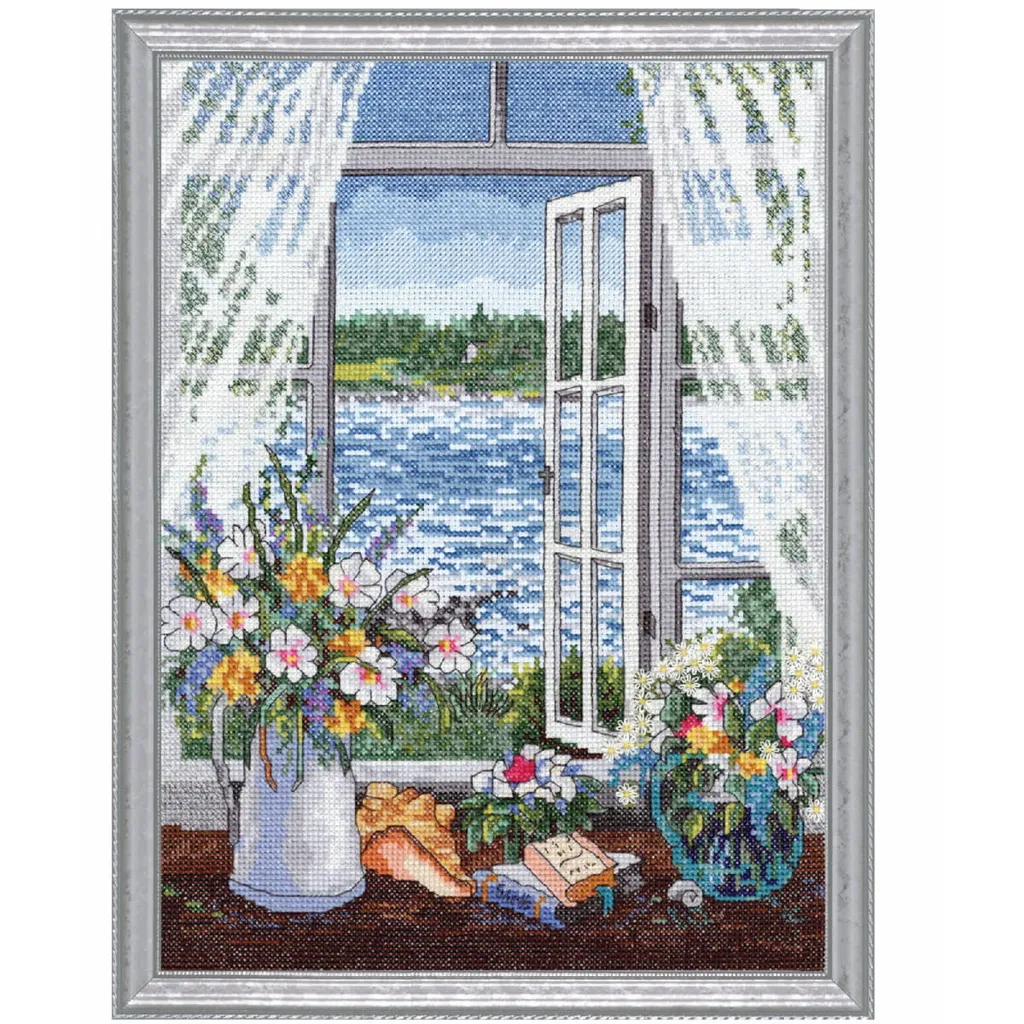 Kit de point de croix Janlynn Une brise au large de l'océan 23x30cm