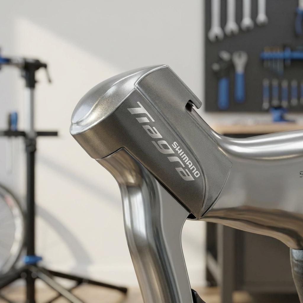 SHIMANO Namensschild ST-4700 links inkl. Schrauben - Ersatzteil für STI-Hebel...