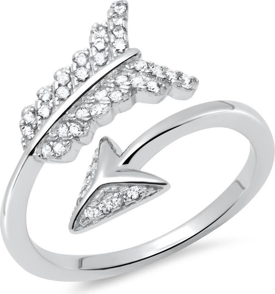 Ring 925er Silber Pfeil-Design Zirkonia SR0355