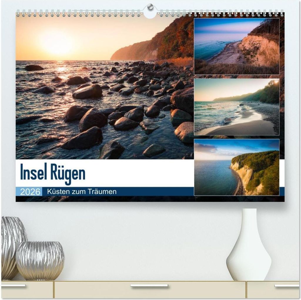 Insel Rügen - Küsten zum Träumen (hochwertiger Premium Wandkalender 2026 DIN A2 quer), Kunstdruck in Hochglanz