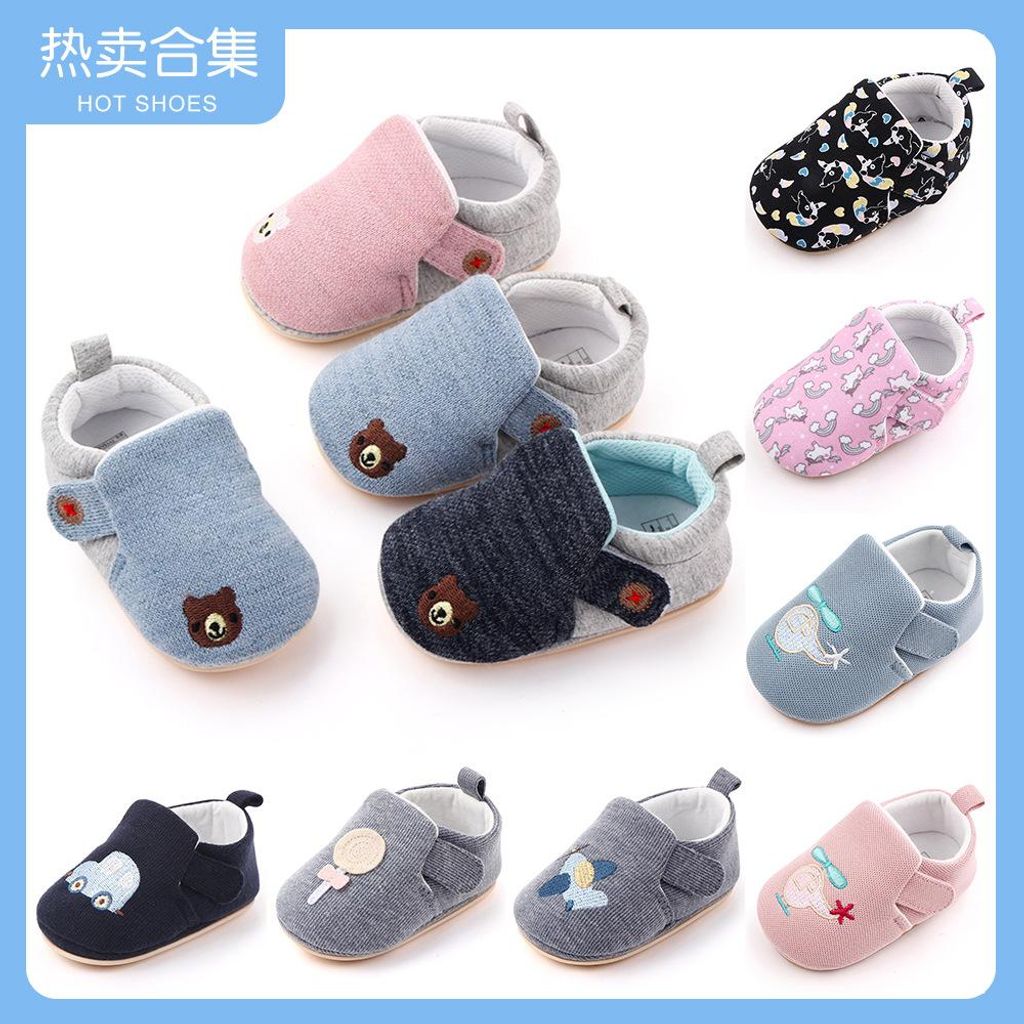 Männer und Frauen Babyschuhe rutschfeste nicht fallende Cartoon trendige Babyschuhe Gummisohle Kleinkindschuhe Großhandel insgesamt 2428 grauer L...