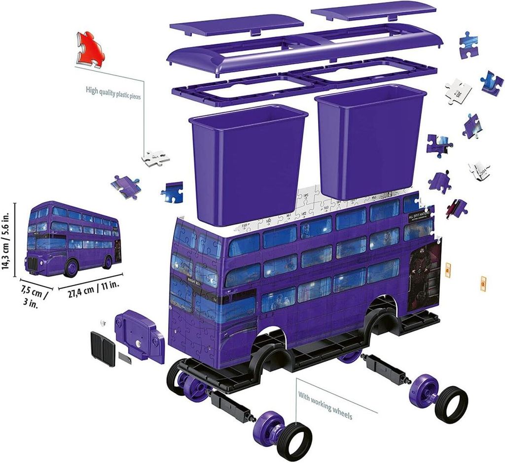 RAVENSBURGER 3D Puzzle "Harry Potter Knight Bus" Produktbild 27