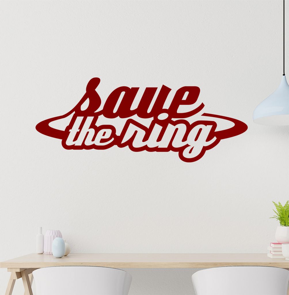 KIWISTAR Save the Ring - Nürburgring Demo Wandtattoo in 6 Größen - Wandaufkleber Wall Sticker - Dekoration, Küche, Wohnzimmer, Schlafzimmer, Ba...